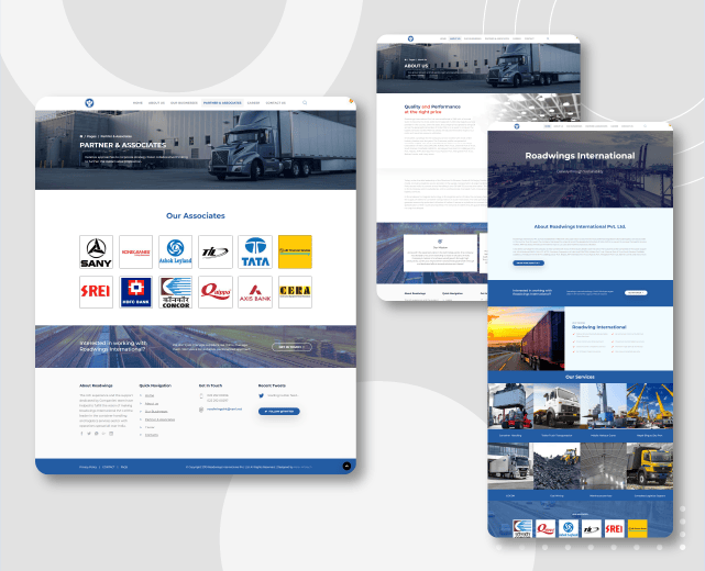 Roadwings Website Redesign - HTML 5 Pages